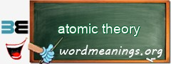 WordMeaning blackboard for atomic theory
